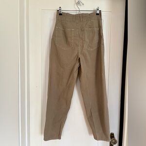 Zara High-Rise Barrel Leg Chinos